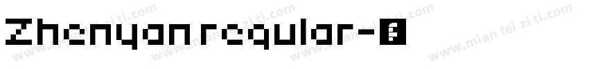 Zhenyan regular字体转换